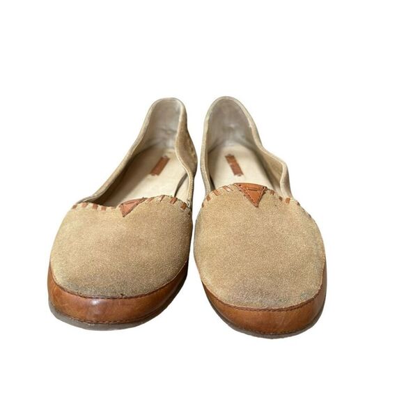 FRYE Tegan Nubuck Slip-On Shoes Tan Flats Loafers size 11 - Picture 2 of 6